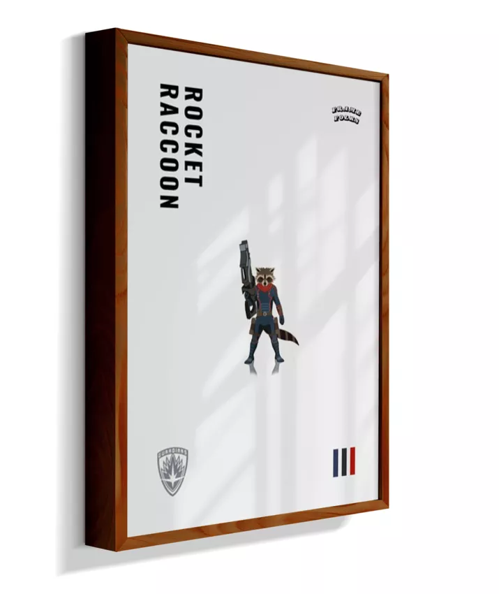 Quadro Rocket Raccoon - Guardiões da Galaxia V. 3
