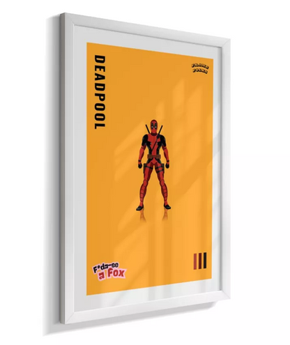 Quadro Deadpool - Amarelo