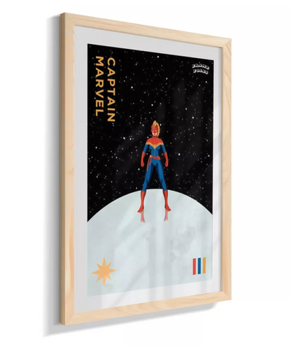 Quadro Capitã Marvel - Helmet - Galáxia