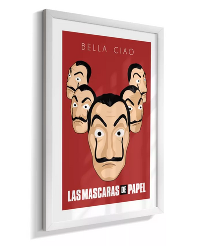 Quadro La Casa de Papel - Máscaras