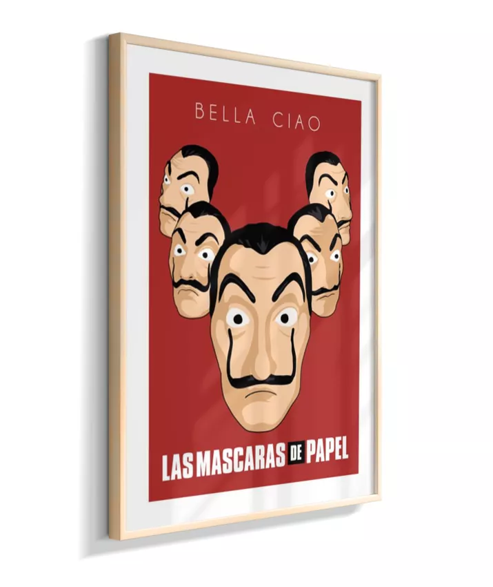Quadro La Casa de Papel - Máscaras