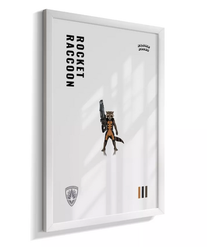 Quadro Rocket Raccoon - Guardiões da Galaxia