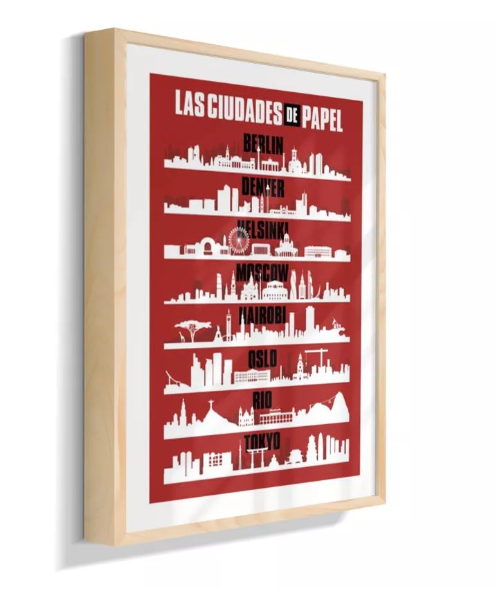 Quadro La Casa de Papel - Cidades