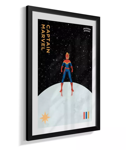 Quadro Capitã Marvel - Helmet - Galáxia