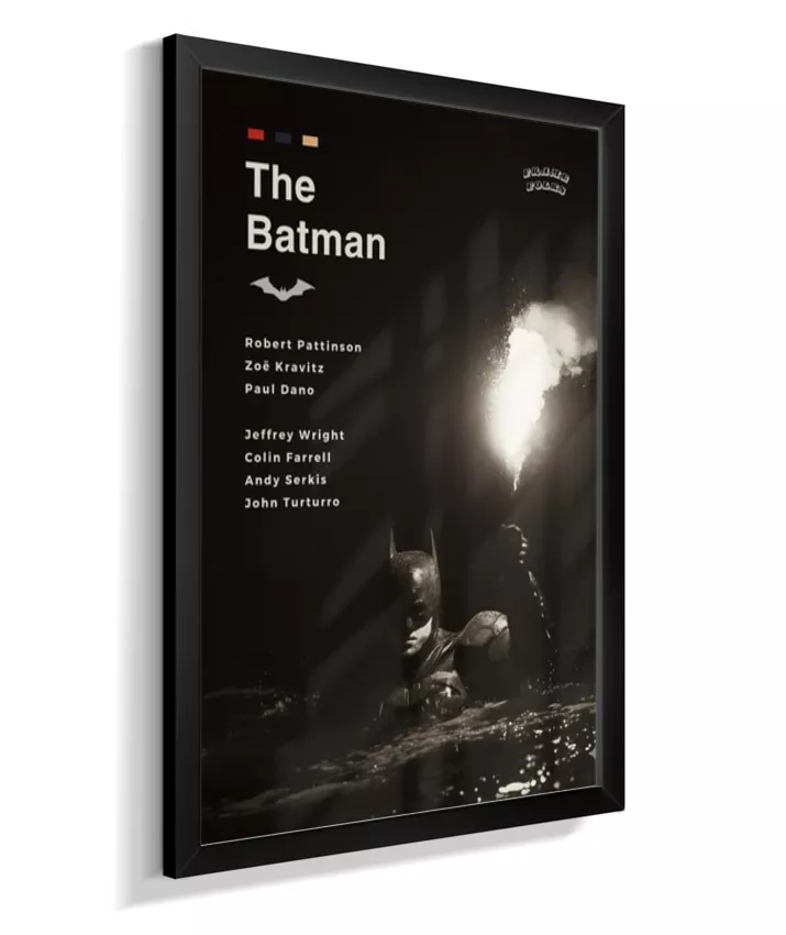 Quadro The Batman Filme - Pôster Preto