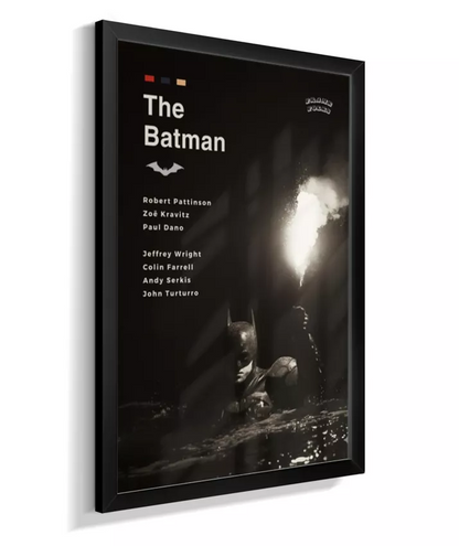 Quadro The Batman Filme - Pôster Preto