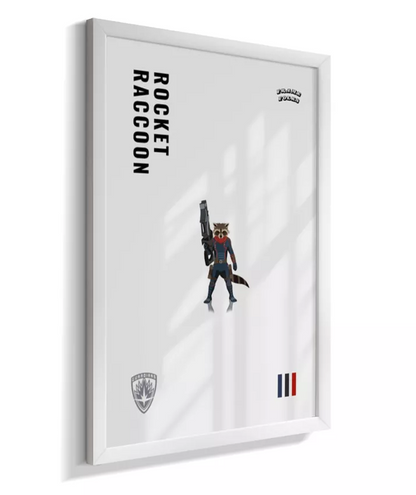 Quadro Rocket Raccoon - Guardiões da Galaxia V. 3