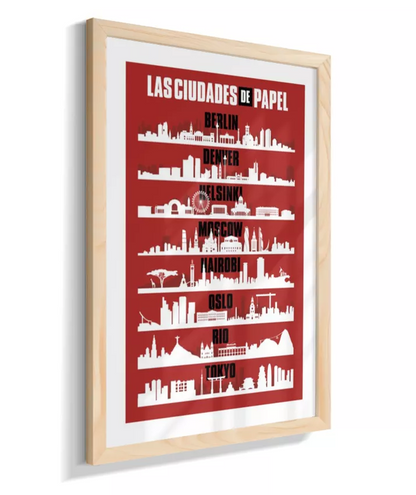 Quadro La Casa de Papel - Cidades