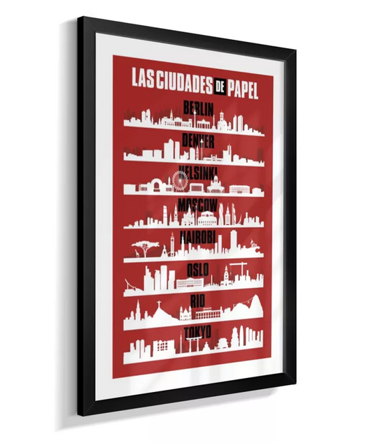 Quadro La Casa de Papel - Cidades