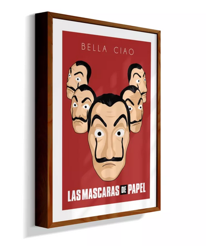 Quadro La Casa de Papel - Máscaras