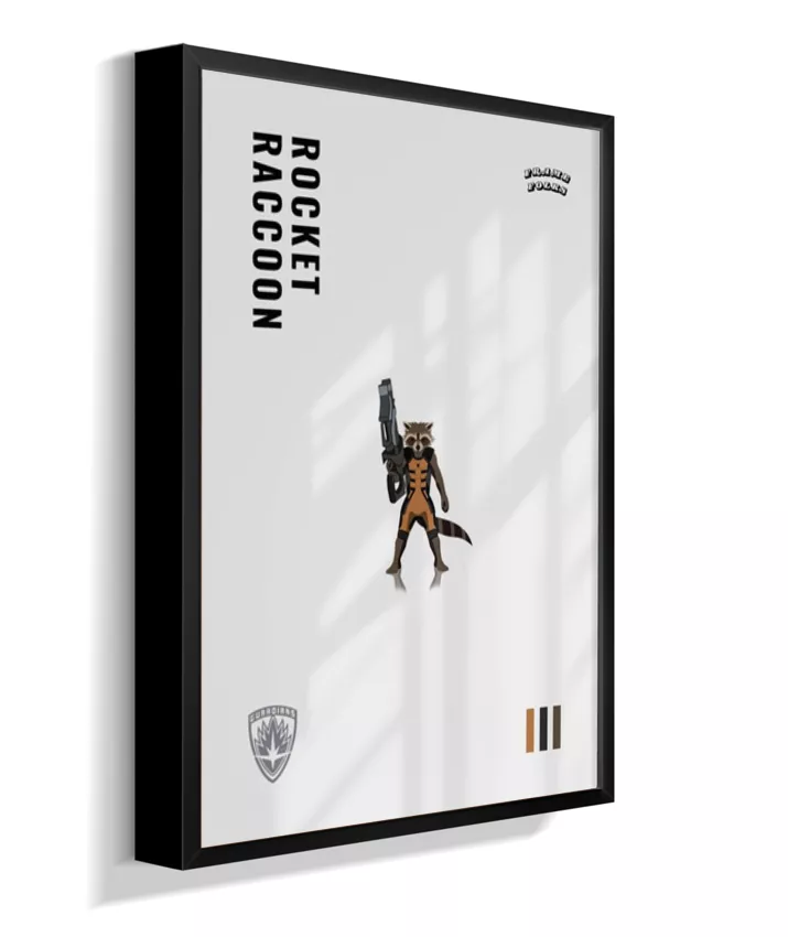 Quadro Rocket Raccoon - Guardiões da Galaxia