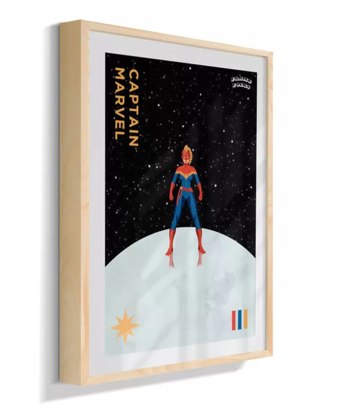 Quadro Capitã Marvel - Helmet - Galáxia