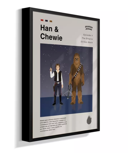 Quadro Star Wars - Han Solo e Chewbacca
