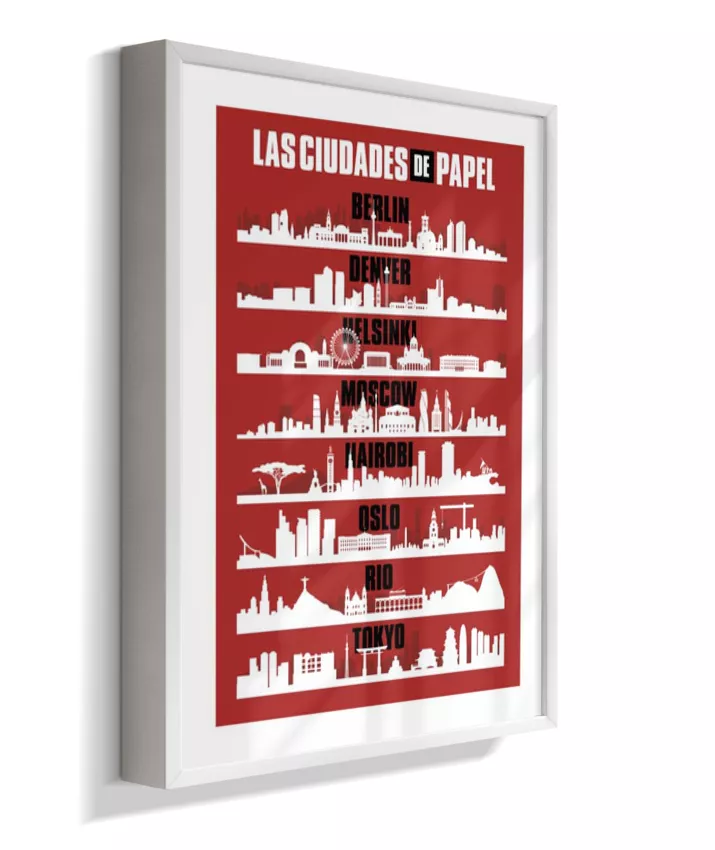 Quadro La Casa de Papel - Cidades