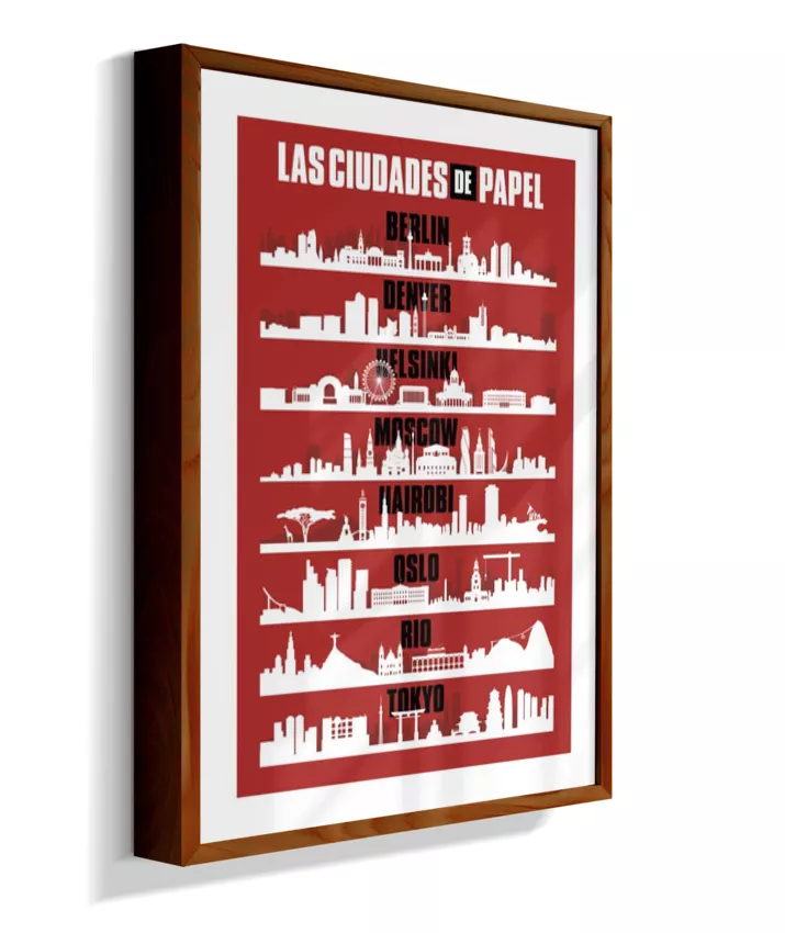 Quadro La Casa de Papel - Cidades