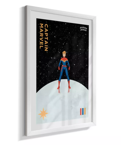 Quadro Capitã Marvel - Galáxia