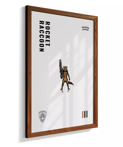 Quadro Rocket Raccoon - Guardiões da Galaxia