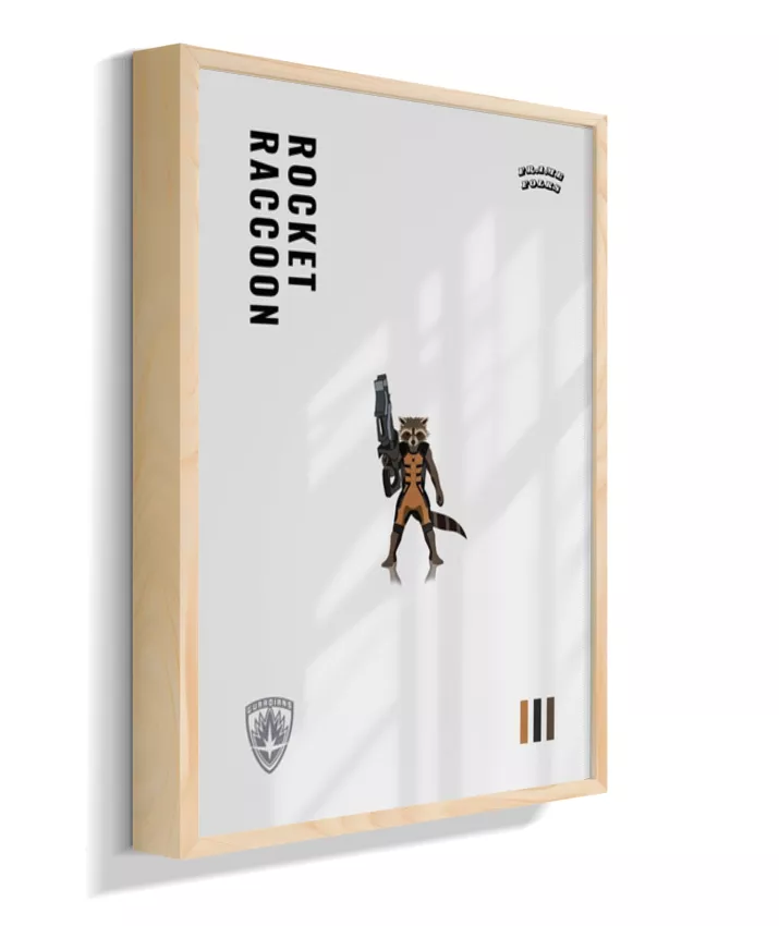 Quadro Rocket Raccoon - Guardiões da Galaxia