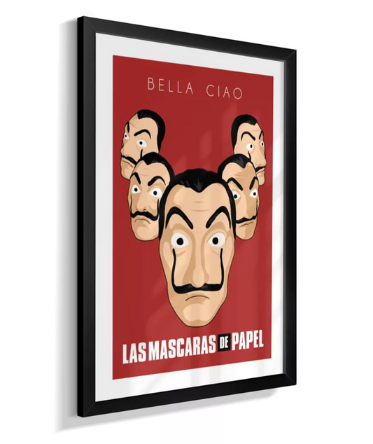 Quadro La Casa de Papel - Máscaras