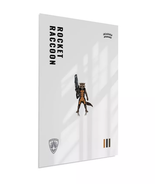 Quadro Rocket Raccoon - Guardiões da Galaxia