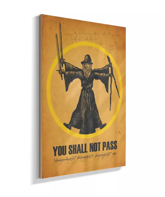 Quadro Senhor dos Anéis - You Shall Not Pass