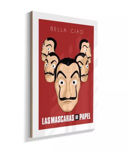 Quadro La Casa de Papel - Máscaras