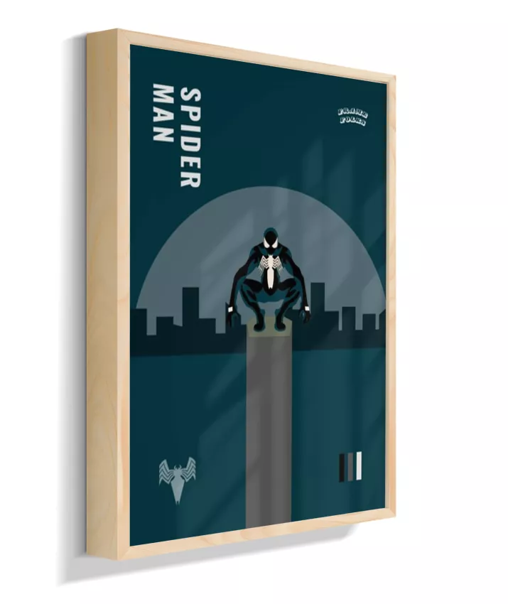 Quadro Homem Aranha Preto - Queens