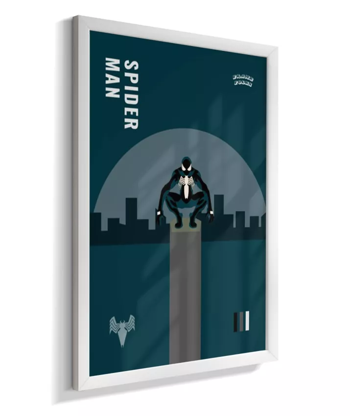 Quadro Homem Aranha Preto - Queens