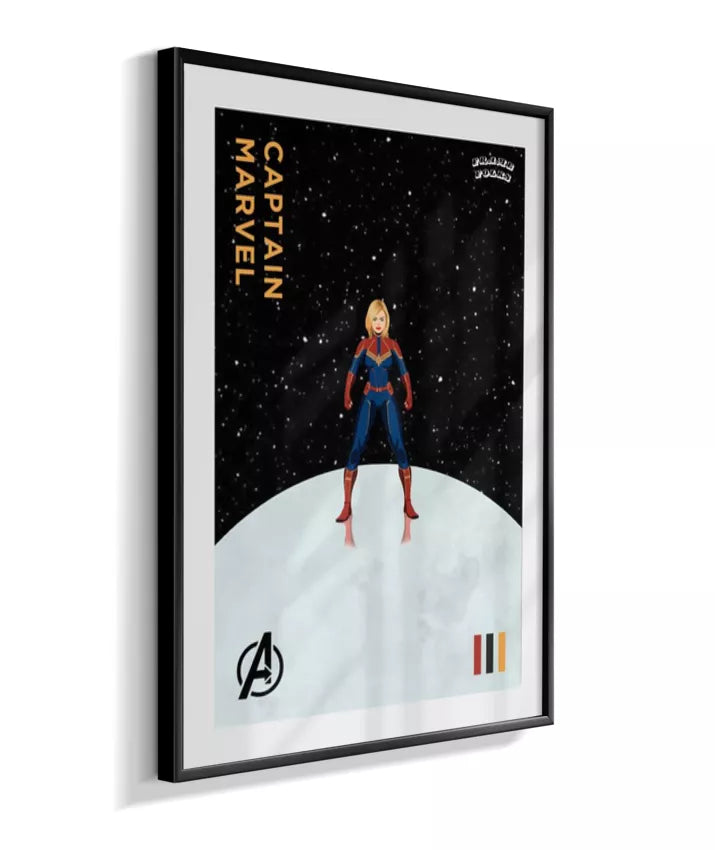 Quadro Capitã Marvel - Vingadores - Galáxia