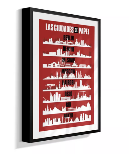 Quadro La Casa de Papel - Cidades