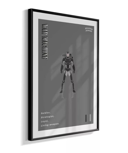 Quadro Máquina de Combate - Preto e Branco