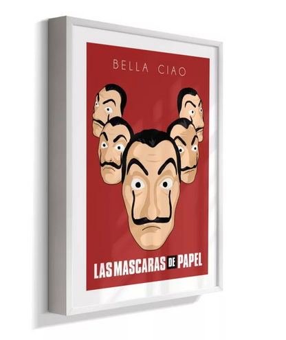 Quadro La Casa de Papel - Máscaras