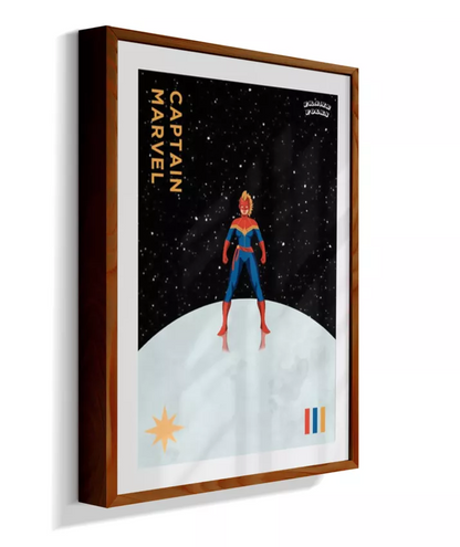 Quadro Capitã Marvel - Helmet - Galáxia