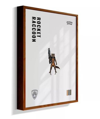 Quadro Rocket Raccoon - Guardiões da Galaxia