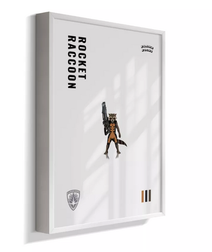Quadro Rocket Raccoon - Guardiões da Galaxia