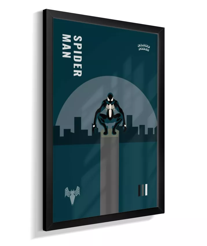 Quadro Homem Aranha Preto - Queens