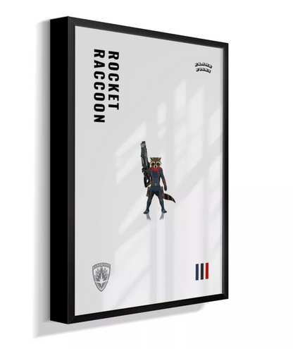 Quadro Rocket Raccoon - Guardiões da Galaxia V. 3