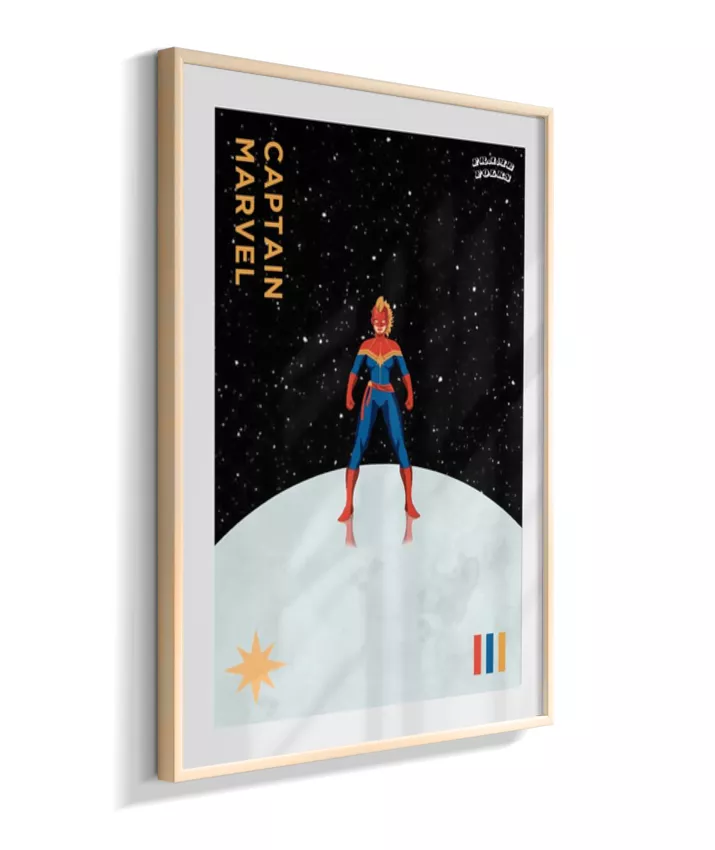 Quadro Capitã Marvel - Helmet - Galáxia