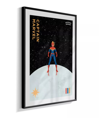 Quadro Capitã Marvel - Helmet - Galáxia