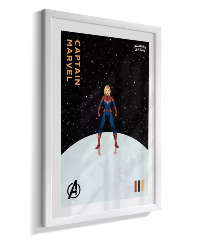 Quadro Capitã Marvel - Vingadores - Galáxia