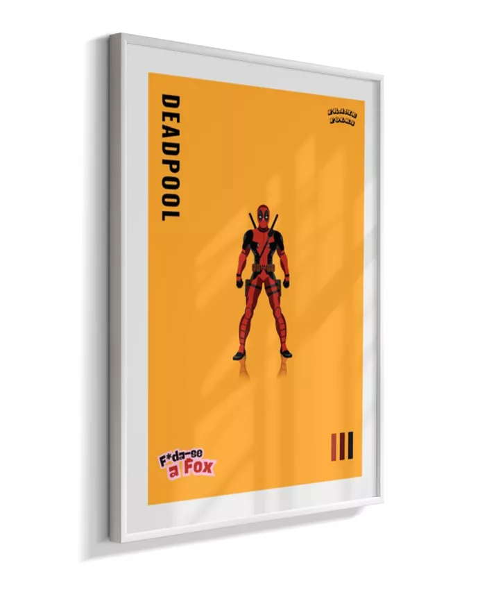 Quadro Deadpool - Amarelo