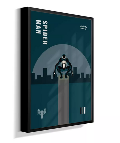 Quadro Homem Aranha Preto - Queens