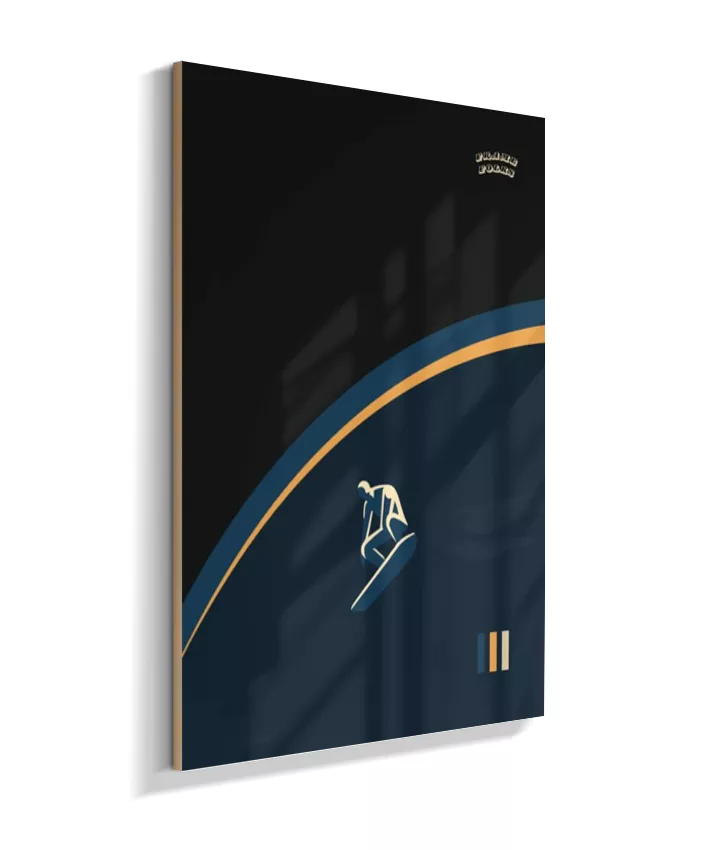 Quadro Surfista Prateado