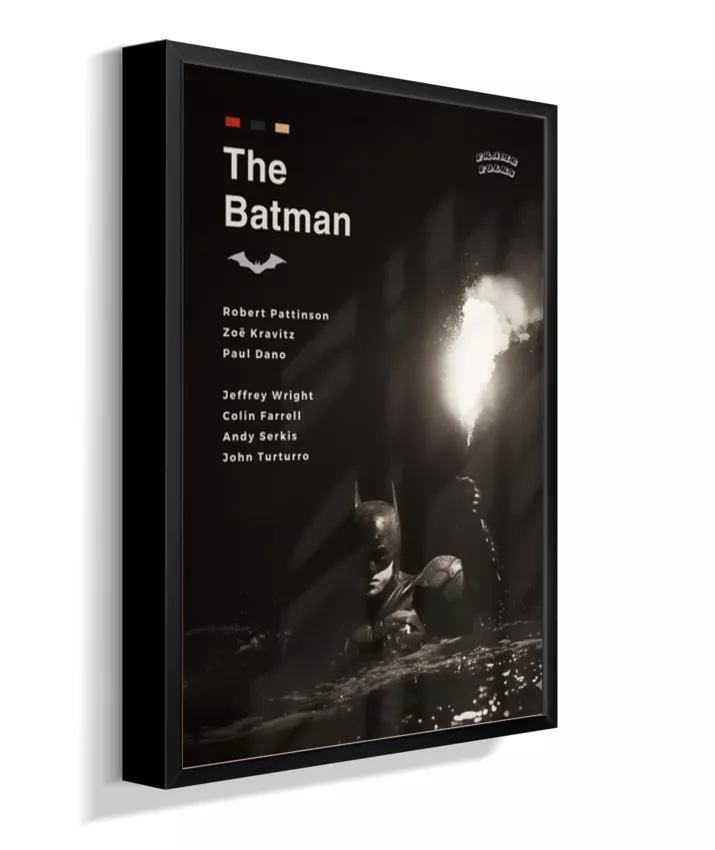Quadro The Batman Filme - Pôster Preto