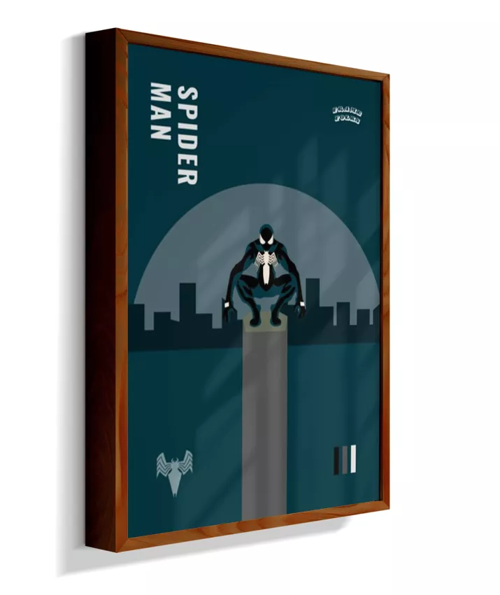 Quadro Homem Aranha Preto - Queens