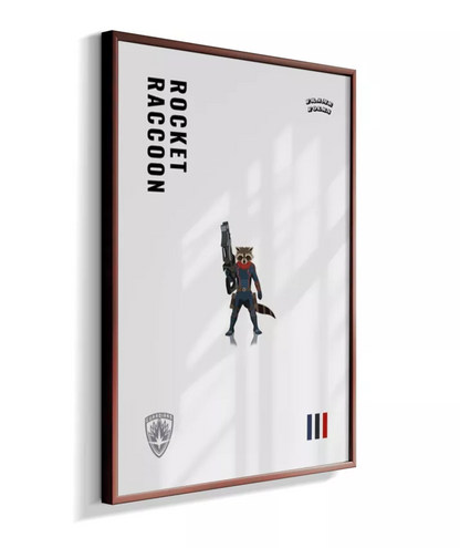 Quadro Rocket Raccoon - Guardiões da Galaxia V. 3