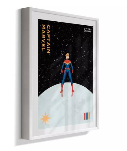 Quadro Capitã Marvel - Galáxia
