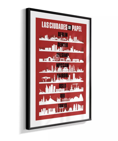 Quadro La Casa de Papel - Cidades