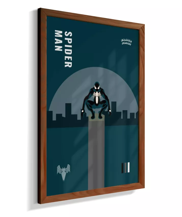 Quadro Homem Aranha Preto - Queens
