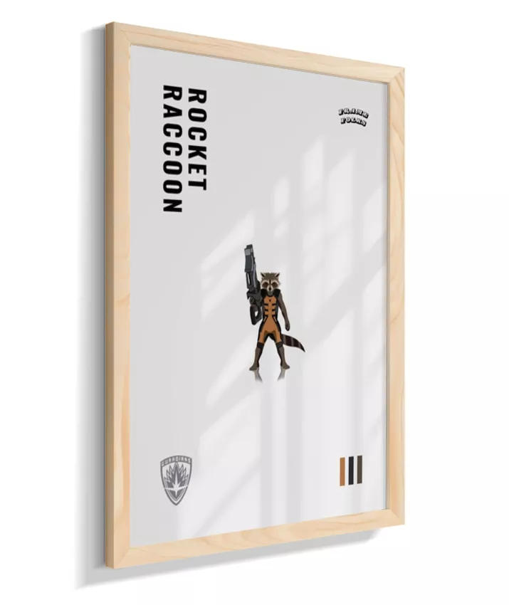 Quadro Rocket Raccoon - Guardiões da Galaxia